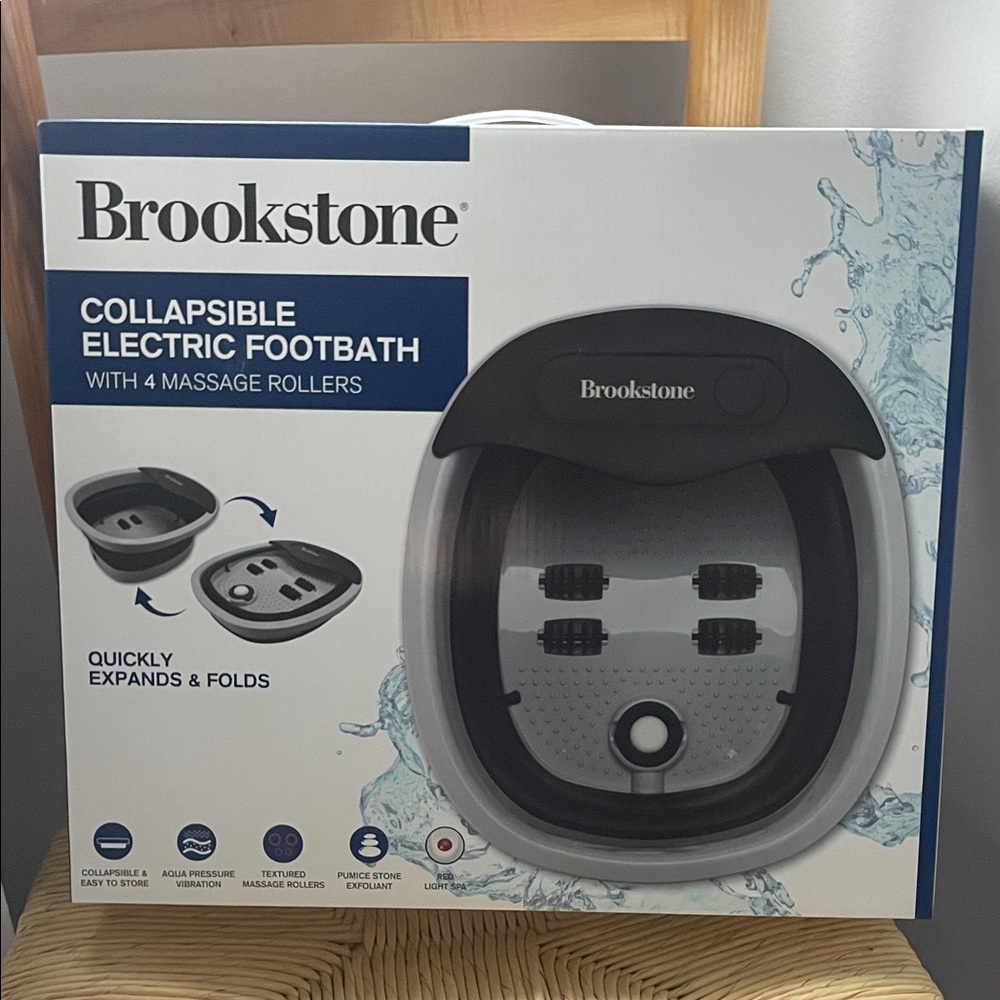 NWT Brookstone Collapsible Electric Footbath